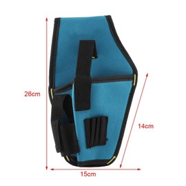 Drill Holster Tool, Multifunctional Canvas Waist Apron Tool Pocket Bags Portable Electrician Drill Holder Belt Pouch for Builders, Carpenters, Gardeners, Electricians(No Belt)
