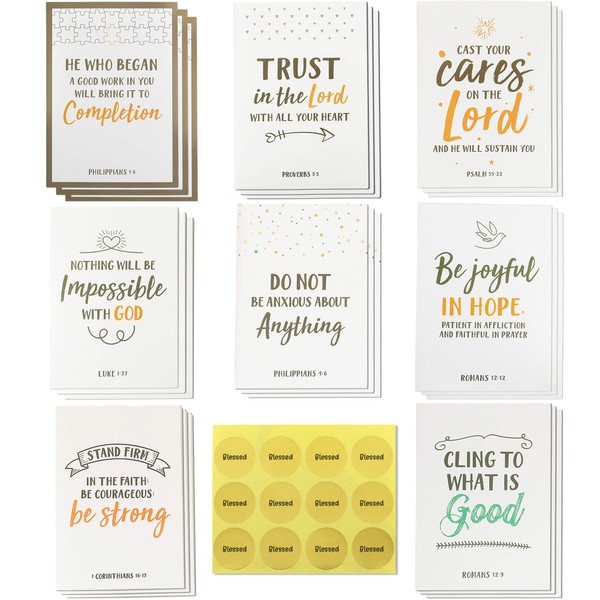 Dessie 56 Pack Inspirational Bible Verse Cards with Envelopes |