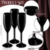 Maxcheck 24 Pcs Champagne Flutes Bulk Acrylic Toasting Drinking Flute