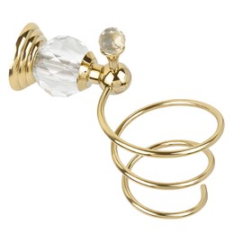 Crystal Hair Dryer Holder Hair Dryer Rack Hair Care Tools Holder Wall Mount Chrome Finished for Bathroom, Bedroom, Barbershop