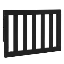Dream On Me Convertible Crib Toddler Guard Rail in Matte Black Vintage