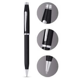 Cross Century II Black Lacquer-Chrome Plated Appointments Ballpoint Pen