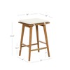 Nathan James Barker Counter Height Backless Solid Wood Barstool with