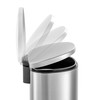 QUALIAZERO 50L/13 Gallon Stainless Steel Trashcan, Soft Close Lid &