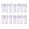 LASSUM 50 Pcs Plastic Sample Bottles Mini Clear Storage Case with Lid, 5ML Small Bottle Vial Storage
