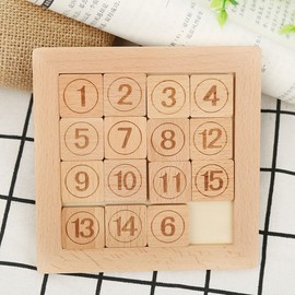 TOYANDONA Puzzle Boys Teaching Wooden Tangram Brain for Birthday Teasers Slide Toys Game Wooden: Girls Numbers Wood Educational Cognition Iq Sliding Shower Development Intelligence Number Toy Puzzles