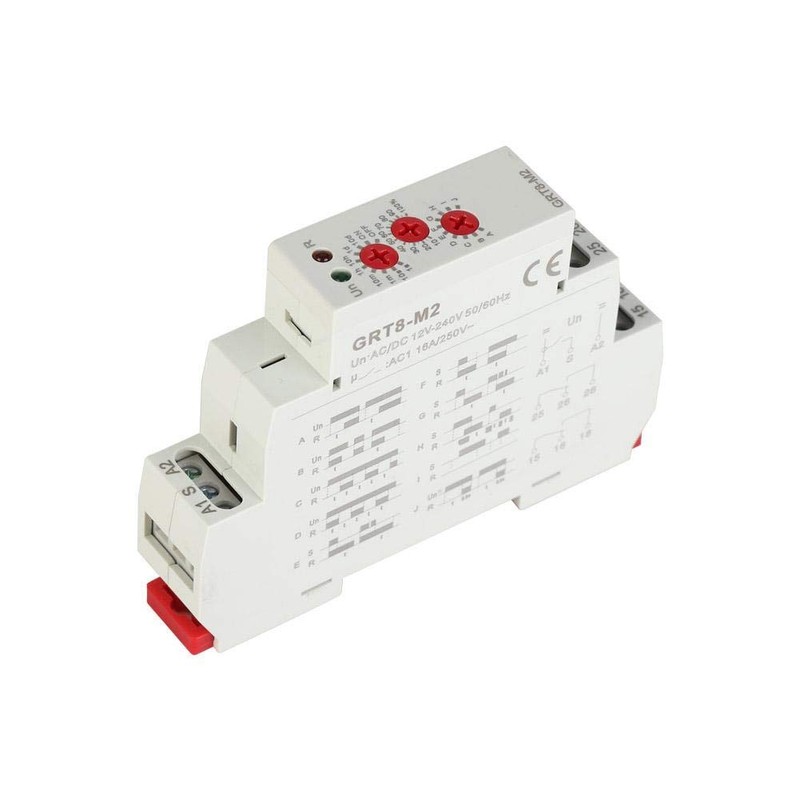 Multifunction Time Relay Walfront GRT8-M2, 10 Functions, DIN Rail Mount
