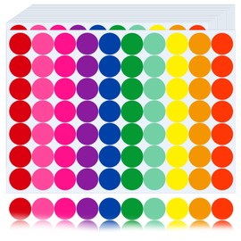 Dot Stickers 1400 PCS Color Coding Labels Round Circle Sticker 3/4 Inch Colored Dot Label for Toddlers Office Student Classroom Papers Etc