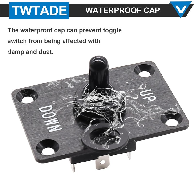 TWTADE Boat Trim Switch Momentary Rocker Toggle Switches 3 Pin