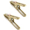 QWORK Brass A-Shape Earth Clamps, 2 Pack 260A Ground Welding