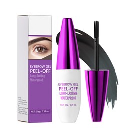 Easy Peel-Off Eyebrow Gel, Waterproof Tattoo Eyebrow Gel Easy Peel Off, Eye brow Tattoo for All Skin Types (Gray Brown)