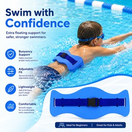 Adjustable Swim Back Float Belt for Training – EVA Buoyancy Support Aid for Pool Practice, Beginner Swimming & Water Fitness