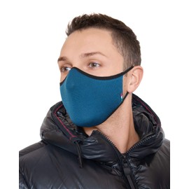 Relaxsan UNIMA [Petroleum] – Courtesy fresh and light fabric face band with silver X-Static and Dryarn fibres - washable reusable