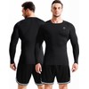 NELEUS Men's 3 Pack Compression Workout Long Sleeve Shirts,5030,Black,3XL