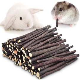 ERKOON Apple Sticks,ERKOON Rabbit Treat Small Animals Molar Hamster Chew Toys Natural Wood Toys for Chinchilla Guinea Pigs Cavia Cobaya Parrot Hamster Apple Chew Sticks Toys Treats500g