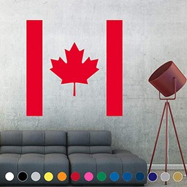 MANY SIZES and COLORS - Canada Canadian Flag Decal Sticker Vinyl Wall Art Living Play Room House Decor Kid Boy Girl Child Baby Bedroom Loft V2