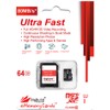 eMemoryCards 64GB Ultra Fast 80MB/s microSDXC Memory Card Compatible with