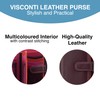 VISCONTI - Soft Leather Purse/Wallet for Women - Plum Multi