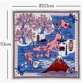 [Yamamotojin]Japan Map Bandana – Stylish and Functional Japan Map Design, Soft and Comfortable Fabric, Ideal for Outdoor Activities, Fashion Accessory