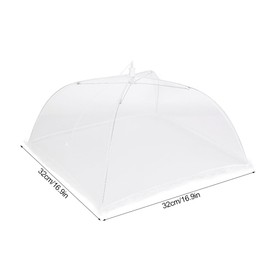 Food Cover Lace Mesh Net Umbrella Meal Cover Tent Covering White Umbrella Outdoor for Backyard Umbrella Tent Party Food Protector Serving Dish Covers