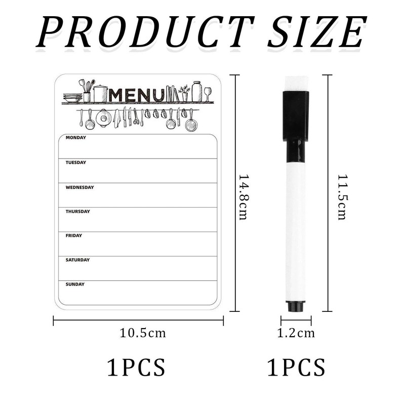 1 x magnetic message board and 1 x black whiteboard