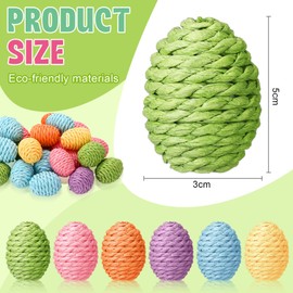 Motionchic 18 Pcs Easter Eggs Colorful Foam Bright Easter Basket Stuffers for Hunt Creative Surprise Egg for Party Favor Decorations, 1.97 x 1.18 Inches (Multicolor)