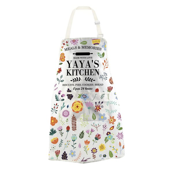 WCGXKO Yaya's Kitchen Apron - Best Apron Ever for Mom