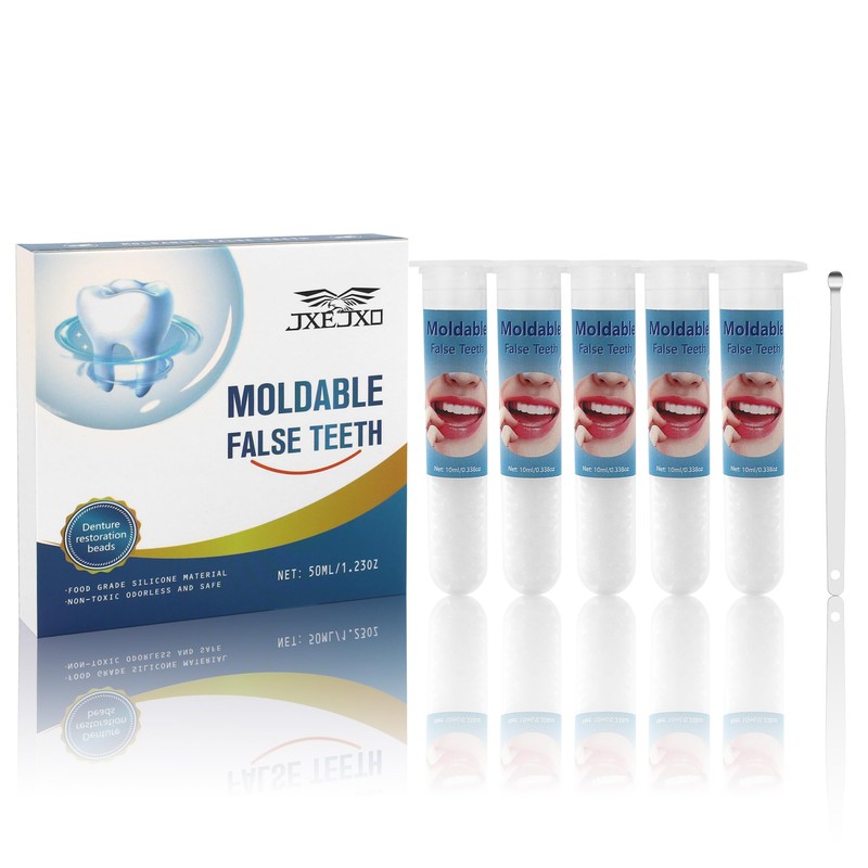 JXE JXO Tooth Repair Kit, Moldable False Teeth, DIY tooth