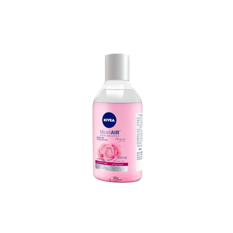 NIVEA Agua limpiadora micelar, Skin Breathe Rose MicellAIR, 13.5 fl