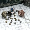 Haxtec Mini Metal DND Dice Set With Bronze Hollow D20