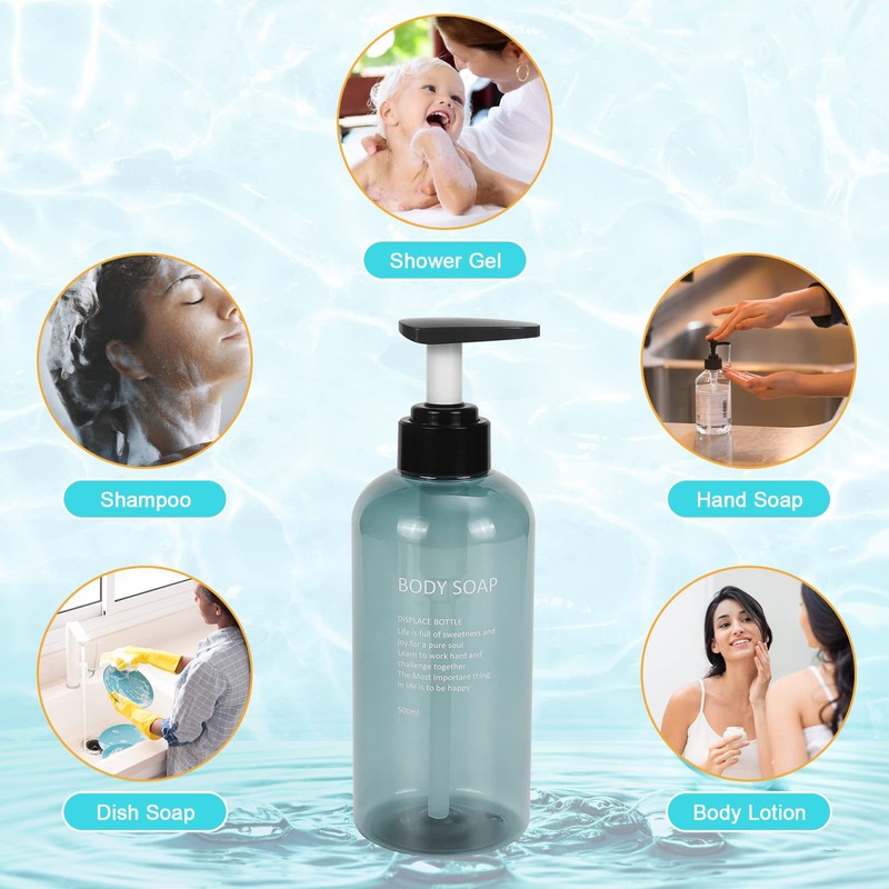 Czemo Pack of 3 Shampoo Dispenser for Shower 500 ml