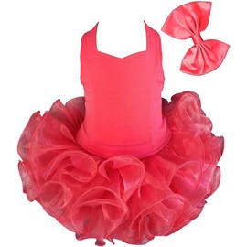 Jenniferwu 2pieces Infant Toddler Baby Newborn Little Girl's Pageant Party Birthday Shell Dress G600CORAL (4T)