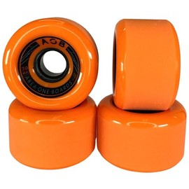 AOB Premium Longboard/Cruiser 2K Wheels (4 Pieces) Set Concentricity Calibrated Roughened Polished (Orange 70 x 42 mm 78A)