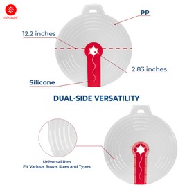 ISPONRE 12 Inches Silicone Hand Mixer Splatter Guard, Compatible with Most Mixing Bowl Sizes and Types, Splash Guard for Hand Held Mixer, Shield for Crockpot