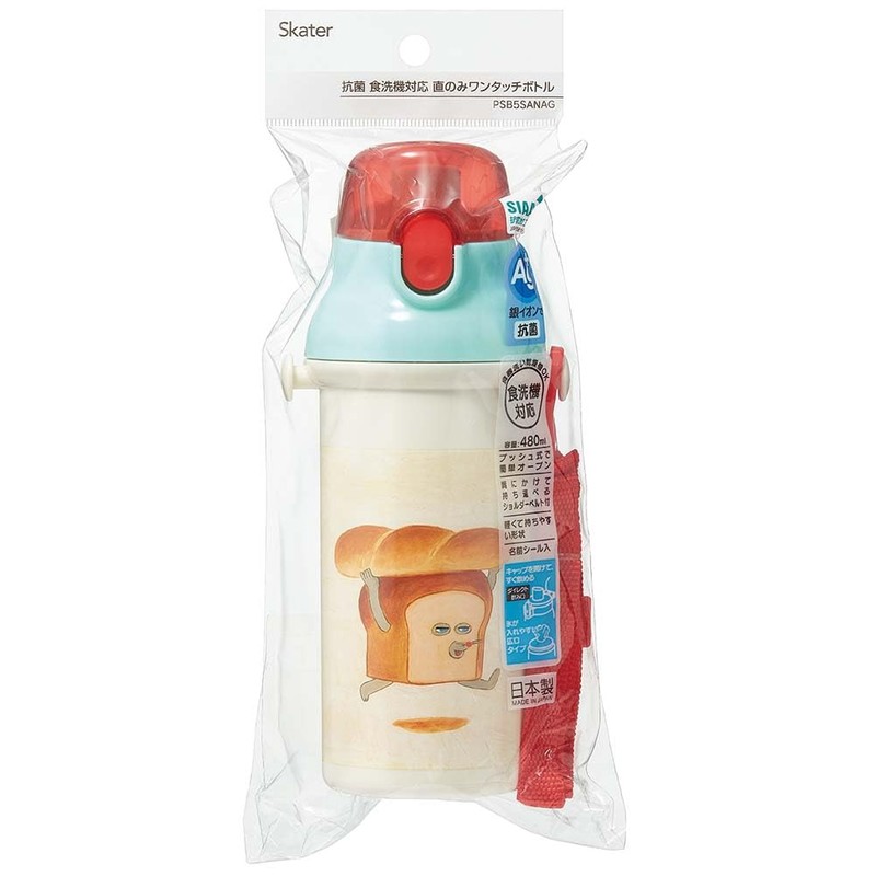 Skater PSB5SANAG-A Water Bottle, 16.9 fl oz (480 ml), For