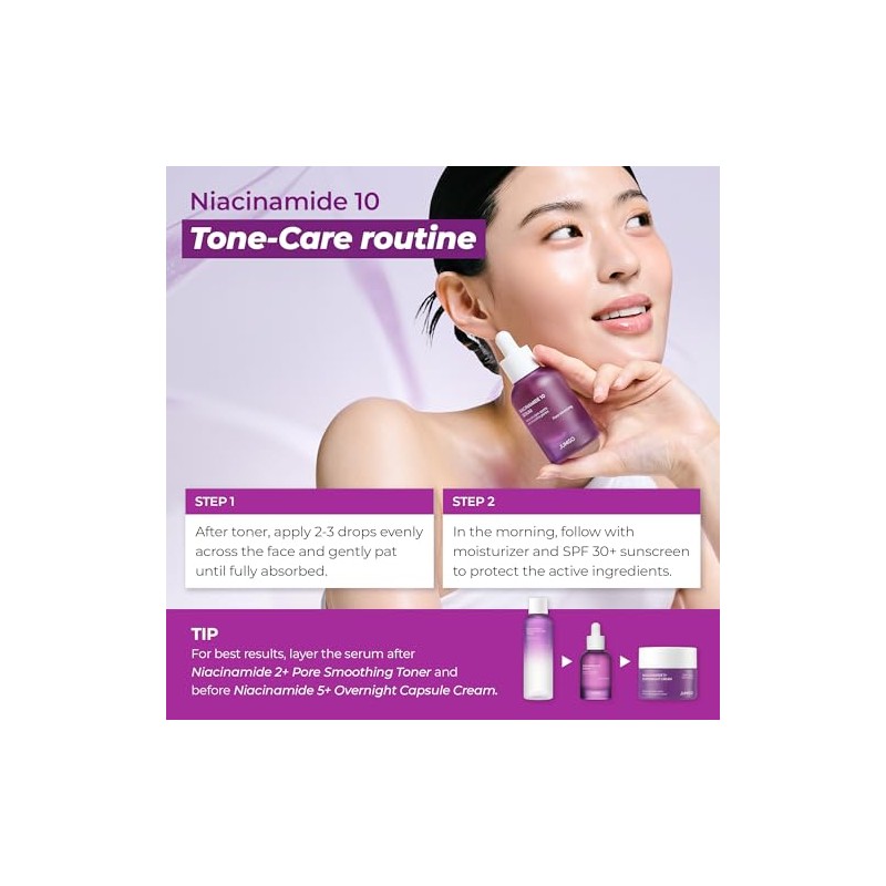 JUMISO Niacinamide 10 Serum - Korean Face Serum with Glutathione,