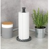 WENKO Marble Kitchen Roll Holder, Standing Holder for Kitchen Rolls