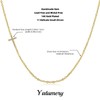 Yatumery Dainty CZ Gold Necklace for Women 14K Gold Plated