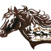Metal Horse Silhouette Wall Art Decor Running Horses Animal Sculptures