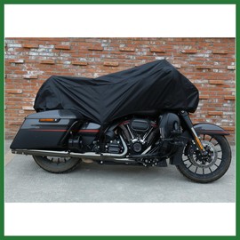 Motoforti Motorcycle Half Cover Black Waterproof Rain Dust UV Protector XL Long-lasting