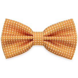 SYAYA Men Silk Formal Tuxedo Bow Tie, Teen Boy Pre-Tied Classic Tux Bowtie with Polka Dots For Easter Large Necktie BT1, Orange, One Size