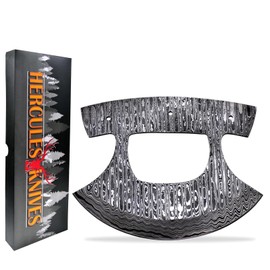 Custom Hand Forged Damascus Steel Blank Blade Ulu Knife DIY Damascus Billet Bar Professional Alaskan Pizza, Vegetable Cutter Knives, Knife making supply (UBK-1)