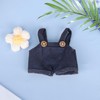 lasuroa Doll Overalls Set with Flower, Cute Fashion Doll Overalls
