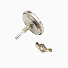 1.8 Inch Barbecue Grill Temperature Gauge Replacement for CharBroil Models Pit BBQ Thermometer Fahrenheit and Heat Indicator for Meat Cooking, Stainless Steel Temp Gauge