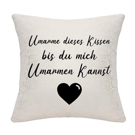 Bommex Lovers Couples Sweetheart Gift Cute Sayings Cushion Cover for Couples Lovers Family Friends Birthday (Hug This Pillow)