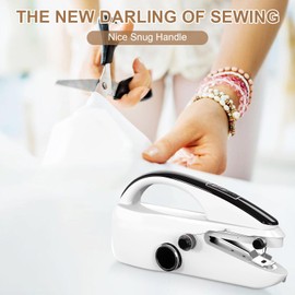 Portable Sewing Machine, Easy to Use, Mini Portable Electric Sewing Machine for Beginners with Two Speeds with Complete Accessories Kit, Suitable for Family Travel and DIY