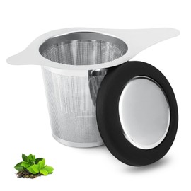 Cesta de infusor de té de acero inoxidable con filtro pequeño y difusor de té para té suelto y experiencia superior (un paquete plateado)