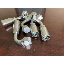 Gator * 1/2" Female Flat Face Swivel 3/8" Hose WITH A 90 Elbow fitting 5 PK 06UA28 HY