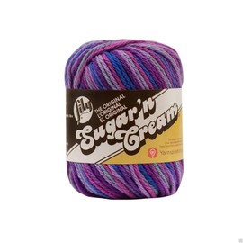 Lily Sugar 'n Cream Ombre Knitting Wool Yarn 56.7g - 201 Jewels Ombre