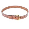 Bianchi® B9 Premium Leather Brown Reversible Belt with Stitching 45mm,